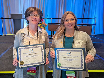 Kendra Thompson (left) and Tamara Morgan (right) became the newest ARSA members to receive the FAST title. 